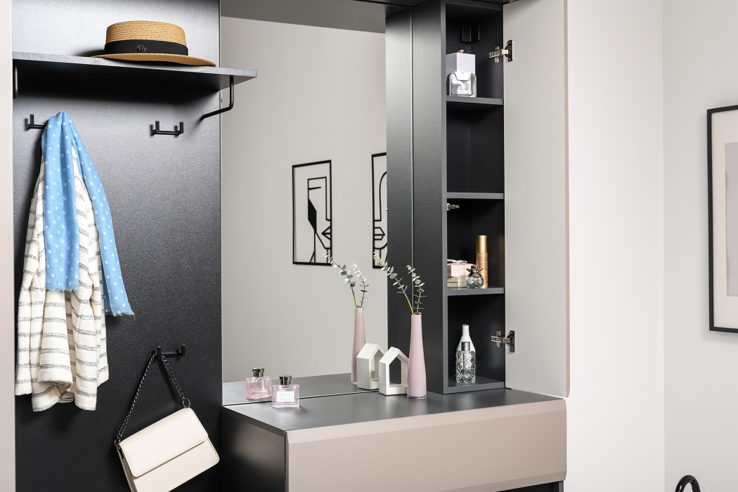 Зеркала в прихожую, Зеркало Сидней 17.12, антрацит