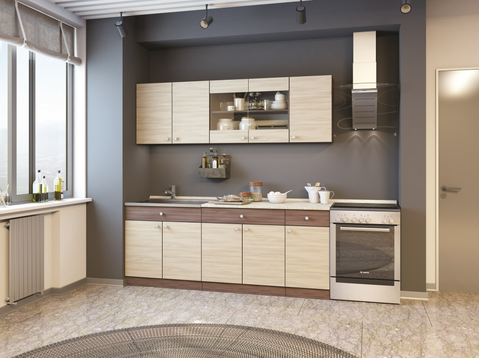 Кухонные гарнитуры, Кухонный гарнитур Шимо ЛДСП 2,0 м