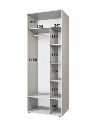 Шкаф для одежды Эмилия ЭЛ-16К глухой