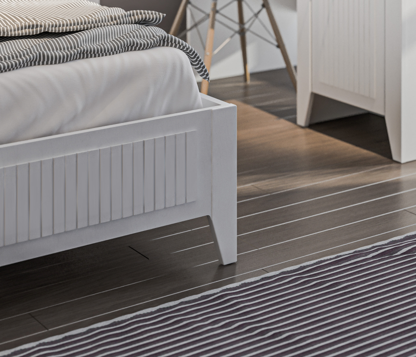 Кровати 160 см, Кровать Монтана СБ-3550 Белый Альпийский,Дуб Гамильтон,МДФ Дуб Белый