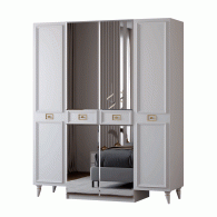 Шкафы распашные, Шкаф в спальню 4х дверный Валенсия (золото)