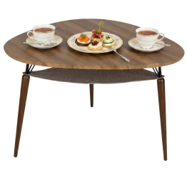 Стол журнальный БьютиСтайл 39 дуб вотан/черный/вотан