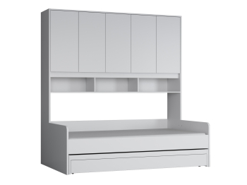 Кровать с антресолью ДЕЛЬТА Next 21.05 (Белый)