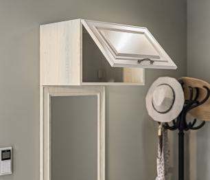 Тумба с зеркалом Гранд / Ливерпуль СБ-3508 Дуб Приморский Белый/МДФ Классика Светлый