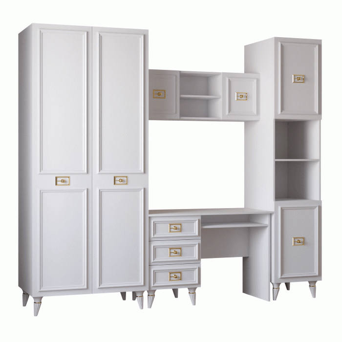 Шкафы пеналы, Шкаф пенал Валенсия золото 45х60х220 см