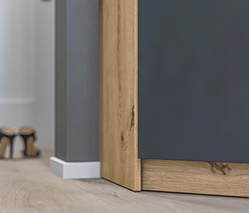 Угловые шкафы, Шкаф угловой Сидней СБ-2589 Дуб дикий/Диамант серый