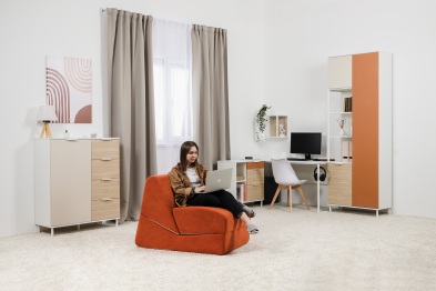 Комод Марвэл 16.234.01, белая шагрень, сатин, плэйн