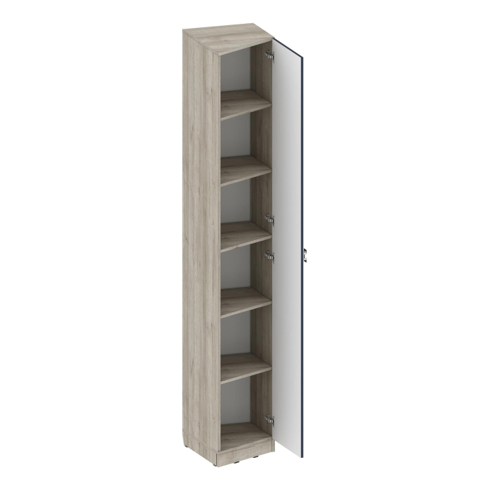 Для одежды, Шкаф Лежер ШК-3122, дуб серый, холст сапфировый