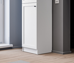 Стеллаж Твин СБ-3372 Белый с глухим фасадом и ящиком