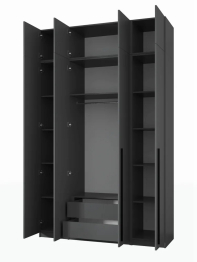 Шкаф для одежды распашной с ящиками 4-х дверный с антресолью, София, 2600х1600х520 мм