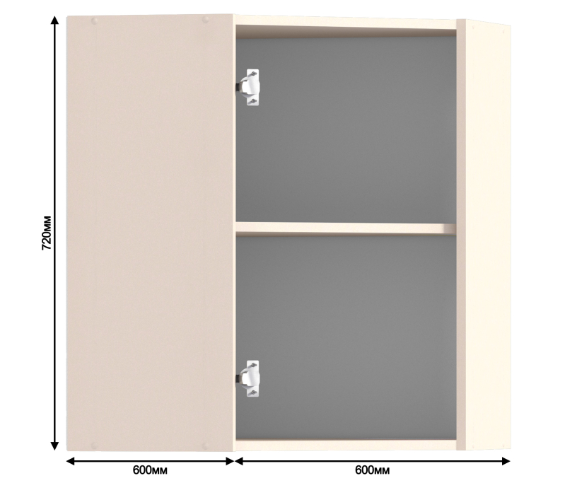 , Регина РПУ/1-60 Полка угловая Песочный