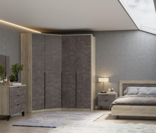 Шкаф Анима ШК-3220, дуб серый, камень тёмный