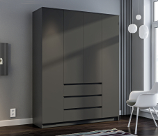 Шкафы распашные, Шкаф 4 дверный с ящиками Леон СБ-3364