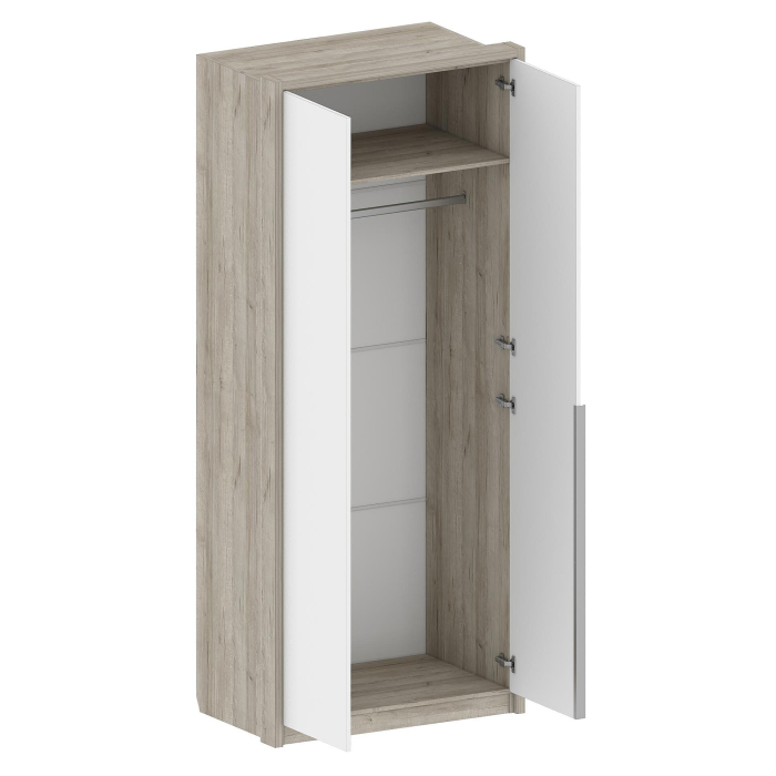 Для одежды, Шкаф Анима ШК-3217, дуб серый, белый