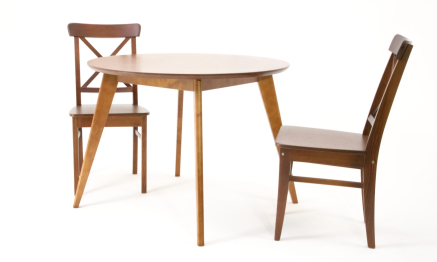Стол Сканди К 100 орех со стульями Ингольф орех
