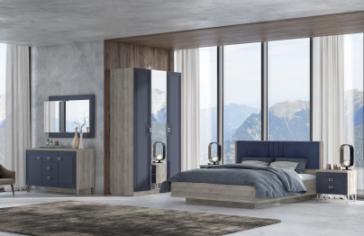 Кровать Лежер КРП-311-16-14 1,4, дуб серый, ткань missoni 14