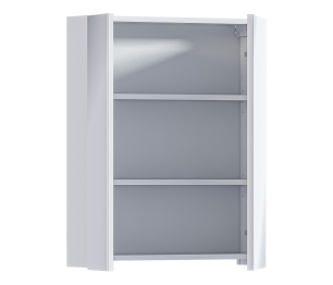 Шкаф 2х дверный с зеркалом Люкс СБ-3152 Белый