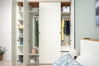 Шкаф для одежды Остин 13.336.03, белая шагрень, дуб золотой крафт