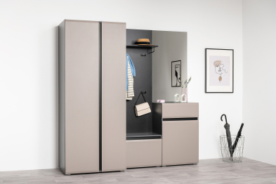 Комод Сидней 16.231.02, антрацит, веллюто капучино