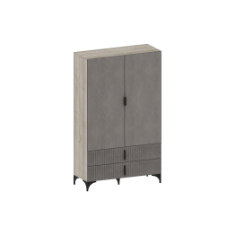 Шкаф Шер ШК-3324, дуб серый, айронвуд серебро