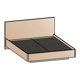 Кровать 1,6 Шаде КР-291-16-16, черный ясень