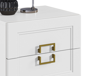 Тумба Ассоль СБ-3436 Белый/МДФ Белый