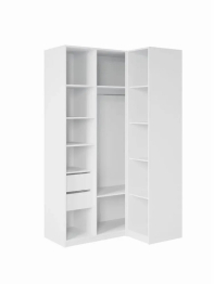 Угловой шкаф для одежды распашной с ящиками, София, 2200х900х1300мм