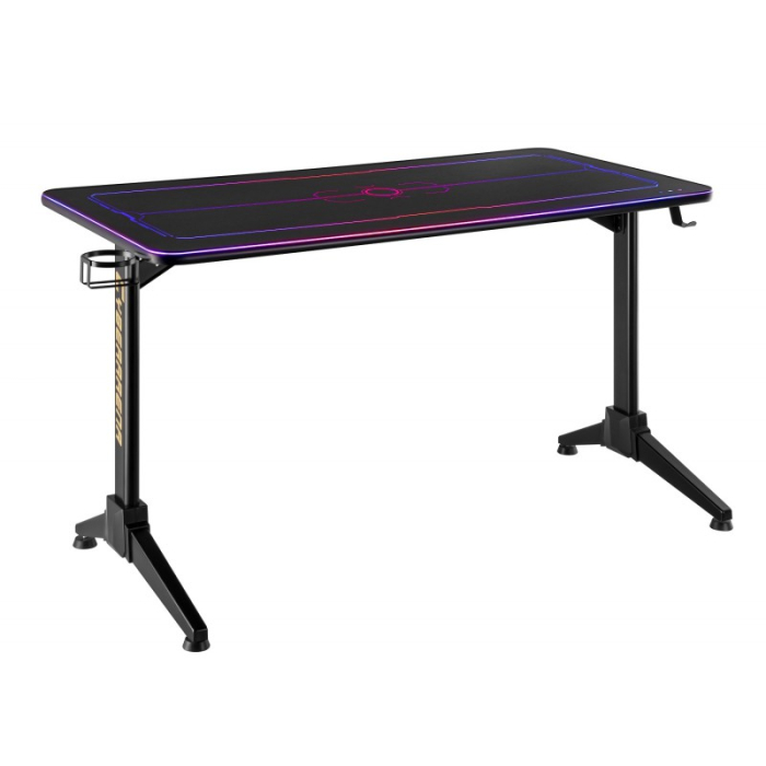 Прямые компьютерные столы, Стол для компьютера c RGB световыми эффектами FoxGear FG-BLD-I49B