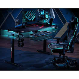 Стол для для компьютера c электрической регулировкой по высоте и RGB-подсветкой