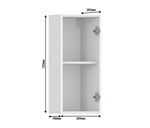 Регина корпус для шкафа навесного торцевого 1 дв 28х72 см