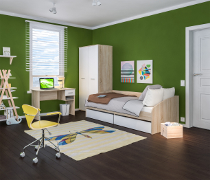 Кровать Мамбо СБ-2372.Н с матрасом Сити - Бормио 900*2000