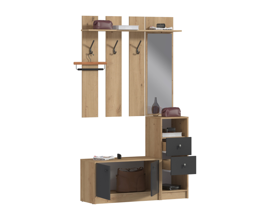 Прихожие, Прихожая Сидней 2 Дуб дикий/Диамант серый