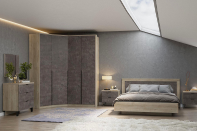 Шкаф Анима ШК-3217, дуб серый, камень тёмный