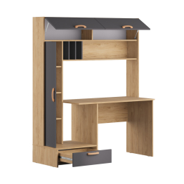 Стол письменный Лайт 03.243 Н, гикори рокфорд натуральный, темно-серый