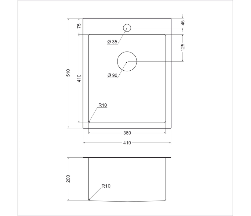 Кухонные мойки, Мойка универсального монтажа EMB-128A PVD Nano