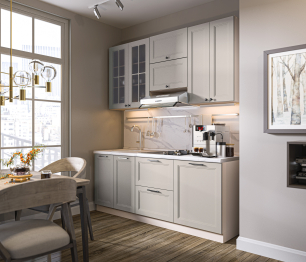 Кухонный гарнитур Регина Белый/МДФ MODERN Кашемир 2 м