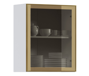 Навесной шкаф Регина РП-60 (Белый/Витрина Золото)