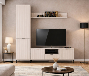 Набор для гостиной с пеналом Турин Кашемир серый/МДФ Кашемир