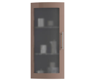 Анна ФВГ-130 витрина гнутая Капучино глянец