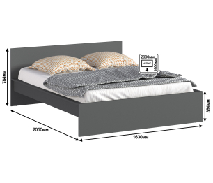 Кровать (1600) Леон/Бруклин СБ-3369