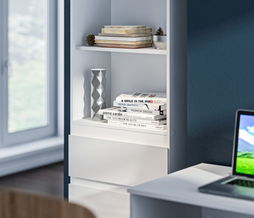 Стеллажи, Стеллаж Медея СБ-3237 Белый