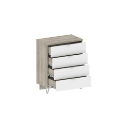 Комод Анима КМ-3202, дуб серый, белый