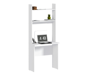 Стеллаж со столом Альфа СБ-3486 Белый