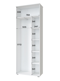 Шкаф для одежды Эмилия ЭЛ-13К комбинированный