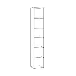 Шкаф-витрина Остин 16.394.03, белая шагрень, дуб золотой крафт