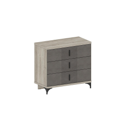 Комод Шер КМ-2301, дуб серый, айронвуд серебро