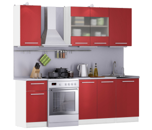 Кухня Элен Белый / Бордо 1,7 м