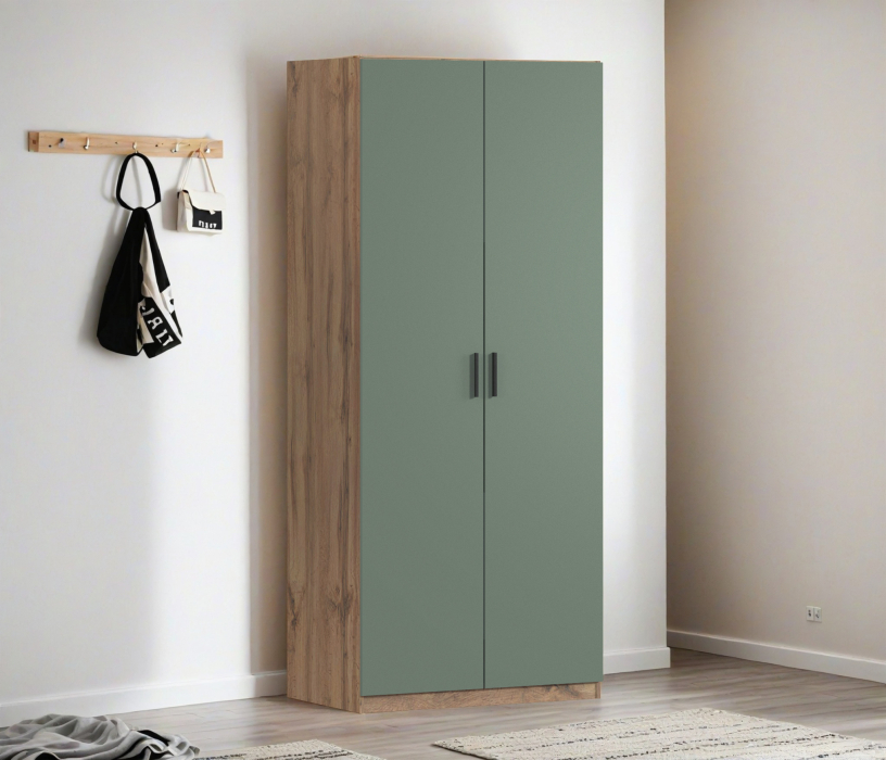 В спальню, Шкаф двухдверный Макс 1000 мм, вариант №2 (ЛДСП, корпус дуб вотан)