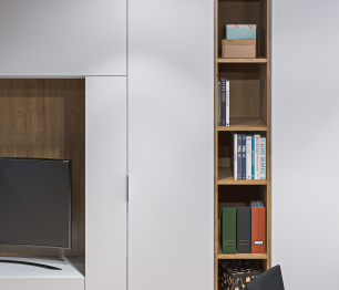 Стеллаж Мальта СБ-3259 Дуб Гамильтон