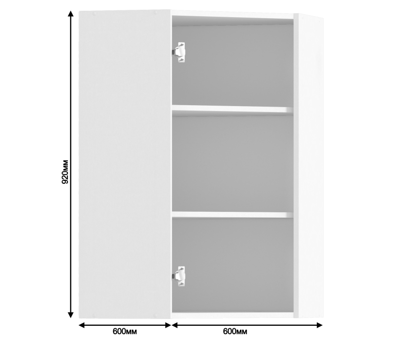 Корпус, Регина корпус для шкафа навесного углового 1 дв 60х93 см